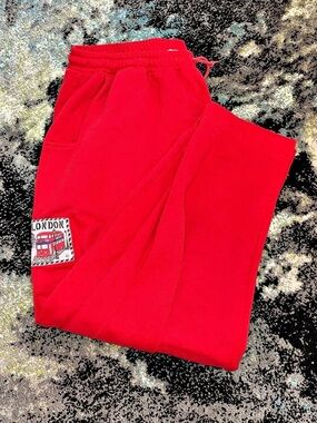 London Red Jogger plus size sweat pants Pants patchwork